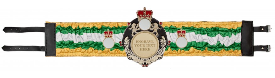 QUEENSBURY ENGRAVE SILK CHAMPIONSHIP BELT - QUEEN/B/ENGRAVE/SILK - AVAILABLE IN 6 COLOURS